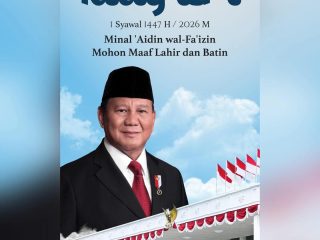 Ucapkan Selamat Idulfitri 1447 H, Presiden Prabowo Ajak Perkuat Persatuan dan Bangun Indonesia Lebih Kuat