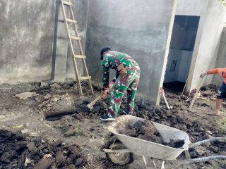 Babinsa Udanwuh Laksanakan Pengawasan Pembangunan Koperasi Merah Putih