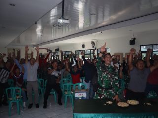 Bola Gembira TNI dan Rakyat, Aula Kodim 0714/Salatiga Bergemuruh Saat Nobar Mesir vs Selandia Baru