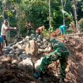 Jembatan Gantung Garuda Mulai Dibangun, Babinsa dan Warga Gotong Royong Wujudkan Akses Penghubung Baru