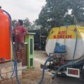 Forum Wartawan Pati Distribusikan Tiga Tangki Air Bersih Untuk Warga Pantirejo