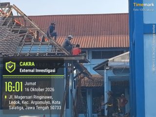 Proyek Atap Gedung Dinas Perhubungan Kota Salatiga Disorot, Pekerjaan Diduga DImulai Sebelum Jadwal Kontrak